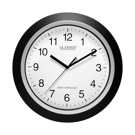La Crosse Technology La Crosse Technology 12 in. L X 1 in. W Indoor Casual Analog Atomic Wall Clock Glass/Plastic Black/S WT-3129